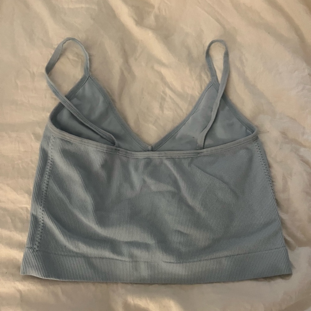 Light Blue Ribbed Crop Top SET OF 3 GARAGE